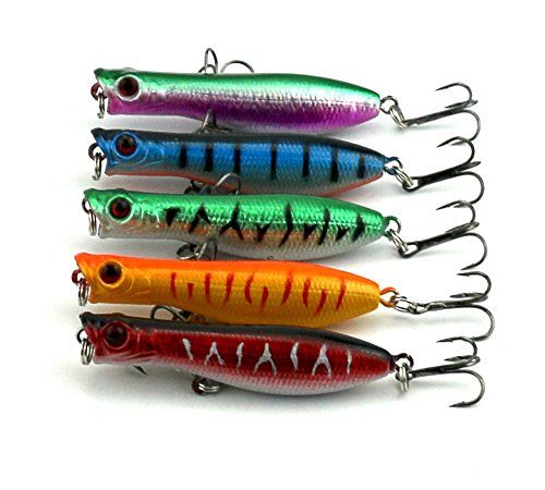 Artificial Fishing Lures Kit 3D Eyes Hard Popper Lures for Saltwater  Freshwater