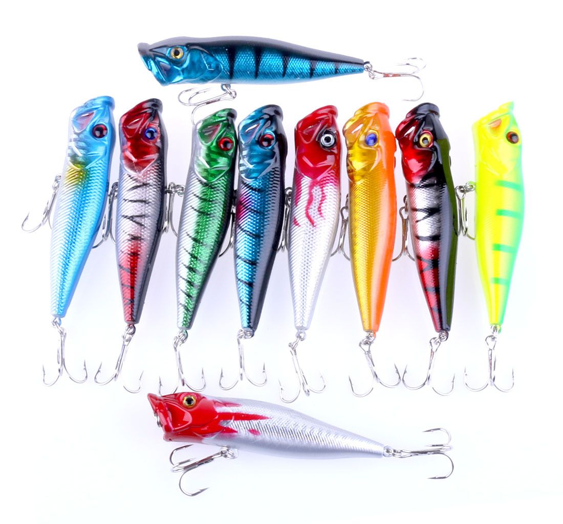 Buy Lot 8pcs Plastic Snakehead Hard Bait Tackle Bass Fishing Lure