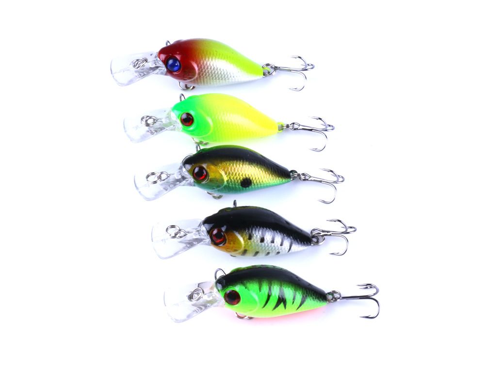 Fishing Lures Hard Bait Minnow VIB Lures with Treble Hook Life-Like  Swimbait Fishing Bait Popper Crankbait Vibe Sinking Lure for Bass Trout  Walleye